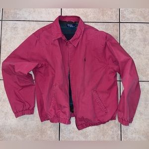 Vintage Ralph Lauren Polo jacket coat XL patina red
